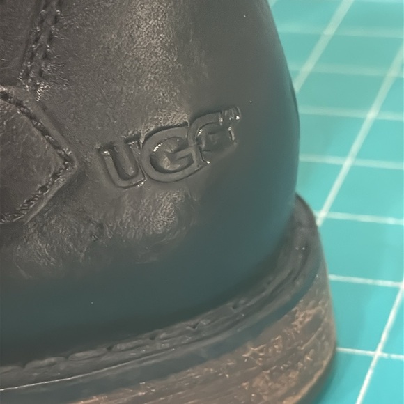 UGG Australia Conor Studded Black Leather & Shearling Moto Mid Calf Boots Size 9 - Picture 8 of 15